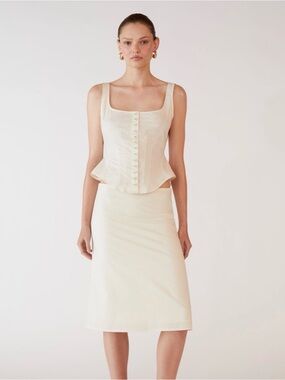 orseund iris archive simple chic skirt - antique cream